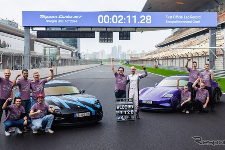 おおっ! 3大陸で3つのサーキット記録…ポルシェ『タイカン』最強、1100馬力のターボGT 画像