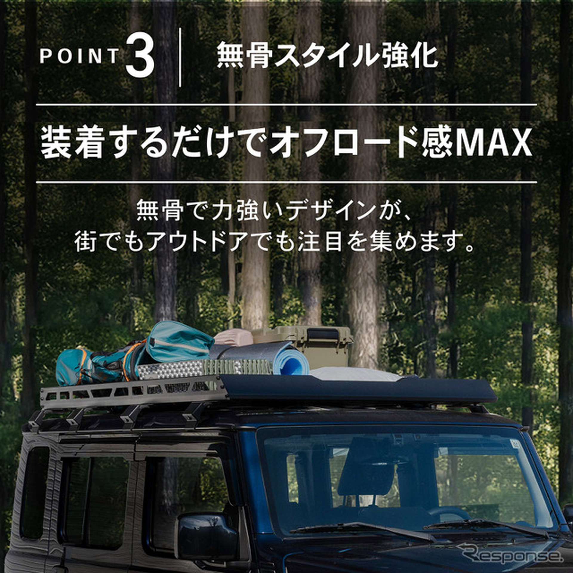 クラフトワークスのスズキ『ジムニーノマド』専用「ルーフキャリア」