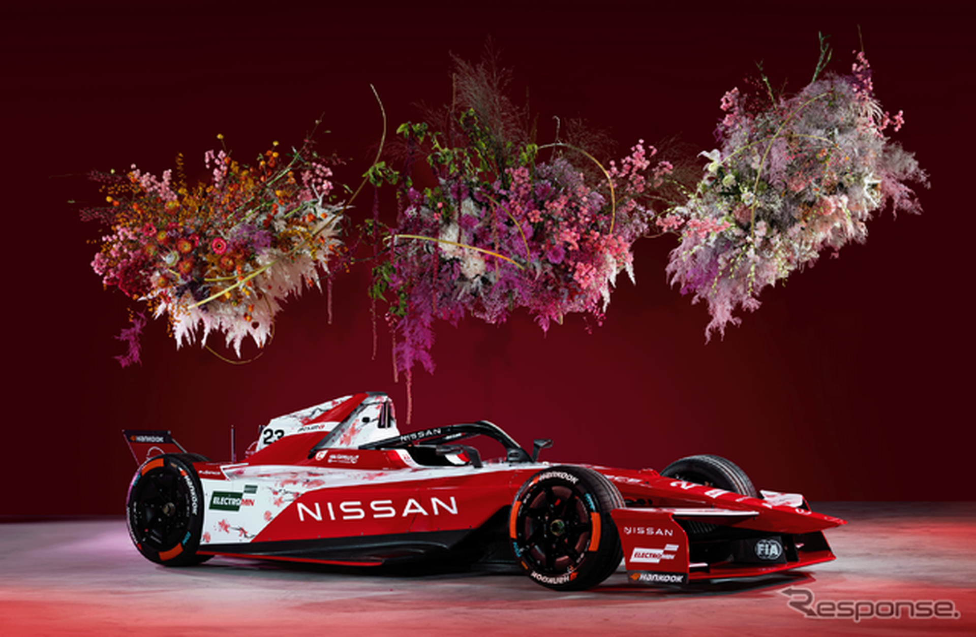 日産の新デザインのフォーミュラEマシン