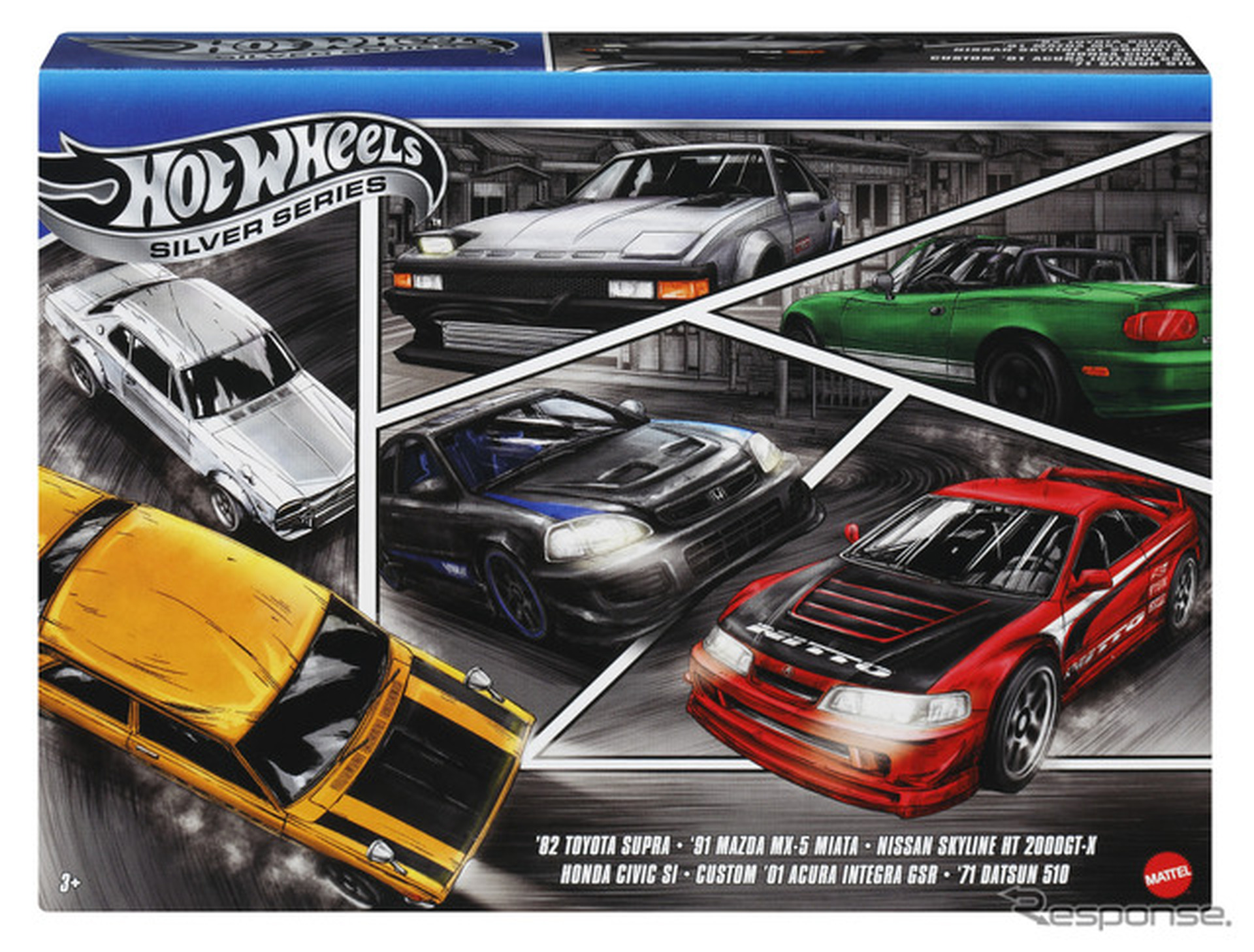 ホットウィール全開な日本車カスタムが6台「ストリート・オブ・ジャパン・マルチパック」（12月14日発売）