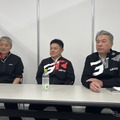 （左から）齋藤尚彦チーフエンジニア、高橋智也プレジデント、中嶋裕樹 副社長